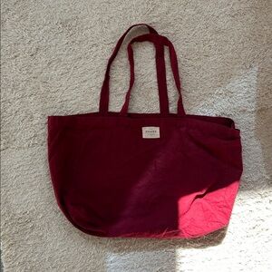 Cotton Sezane burgundy Tote Bag